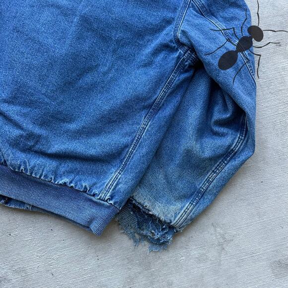 Vintage Y2K Carhartt Y07 DST denim hooded work wear jacket - Picture 8 of 9